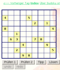 Sudoku spielen